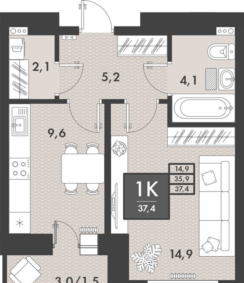 квартира г Чита р-н Центральный ул Генерала Белика 3 фото 1