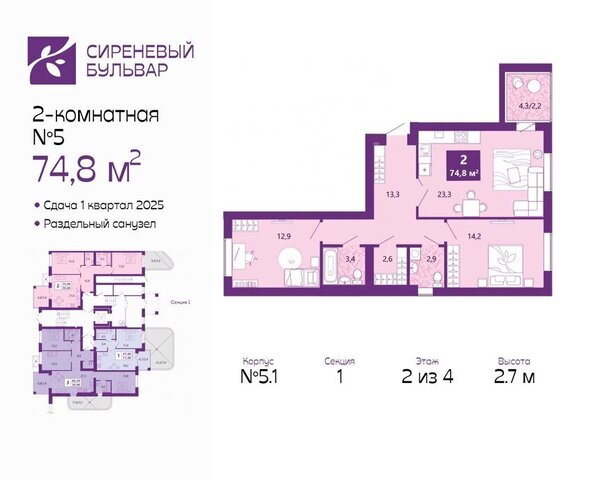 р-н Ленинградский жилой комплекс Сиреневый Бульвар фото