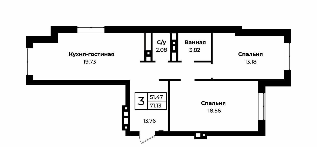 квартира г Оренбург р-н Промышленный пер Селивановский 46/24 ул Парижской Коммуны Авторский дом «Перовский» фото 2