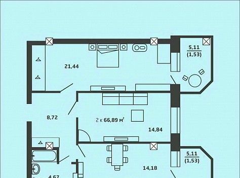 квартира г Новосибирск Заельцовская ул Дуси Ковальчук 238 фото 1
