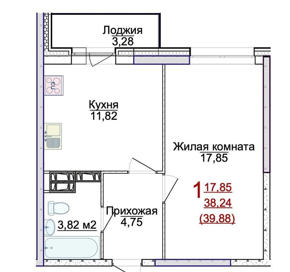 квартира г Ярославль п Сокол р-н Фрунзенский ЖК «АЭРОПАРК» д. 31а фото 21