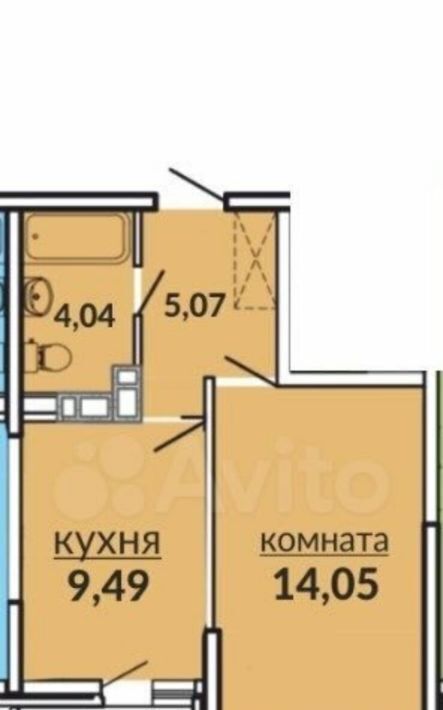 квартира г Краснодар р-н Прикубанский ул Командорская 1/3 фото 2