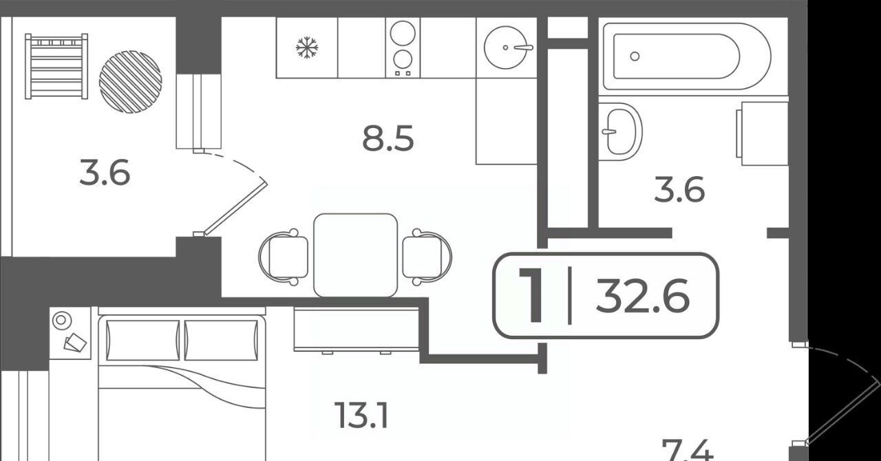 квартира г Тюмень р-н Ленинский ул Дамбовская 29к/1 фото 1