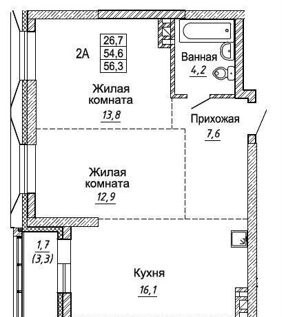 квартира г Новосибирск р-н Дзержинский Берёзовая роща ул Фрунзе Жилой дом «GRANDO» фото 1