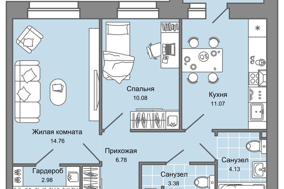 квартира г Киров ул Дмитрия Козулева 1 Киров городской округ фото 1