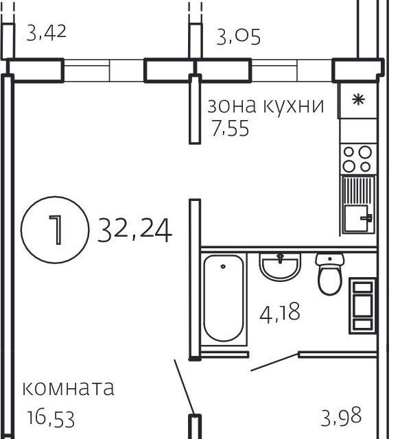 квартира г Челябинск ул Генерала Мартынова 23 городской округ Челябинск фото 1