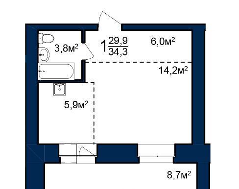 квартира г Благовещенск 224-й кв-л фото 1