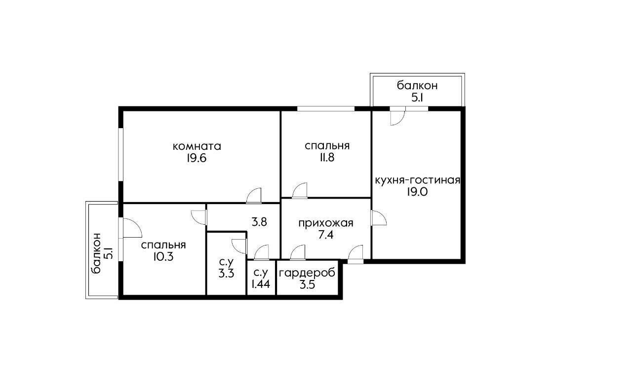 квартира г Краснодар р-н Прикубанский ул Совхозная 20 фото 15