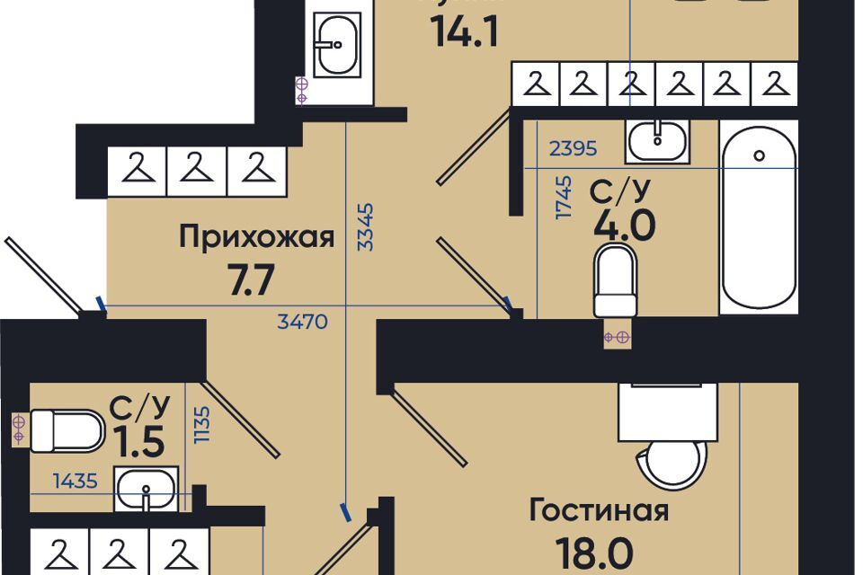 квартира г Батайск ул Олимпийское Кольцо 36/2 городской округ Батайск фото 1