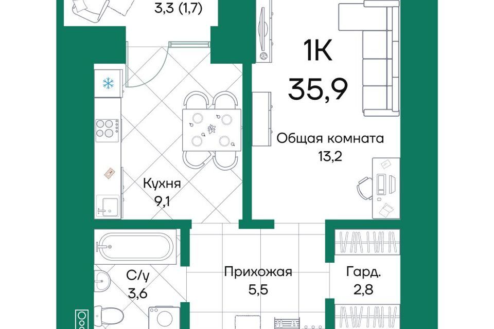 квартира г Барнаул ул Просторная 390/1 городской округ Барнаул фото 2