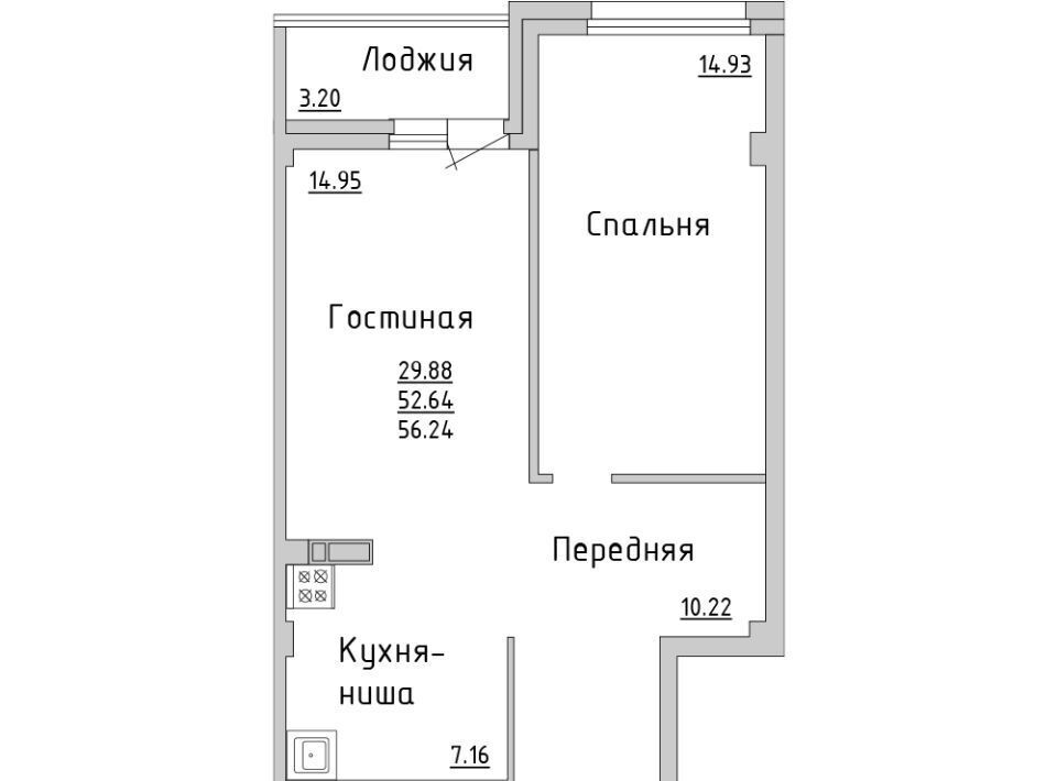 квартира г Набережные Челны р-н Комсомольский тракт Сармановский 27а фото 1
