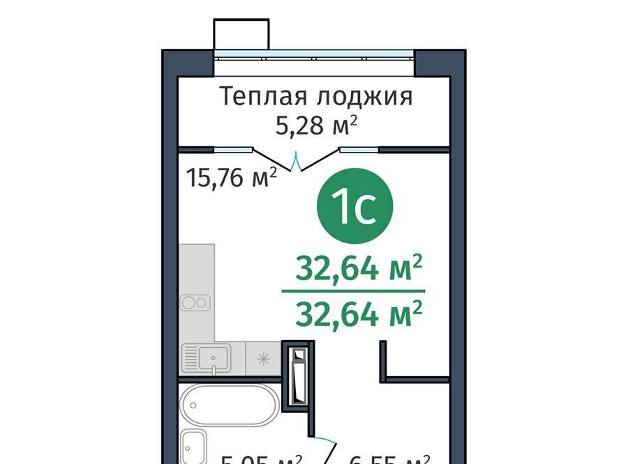 квартира г Тюмень р-н Калининский ул Краснооктябрьская 12 фото 1