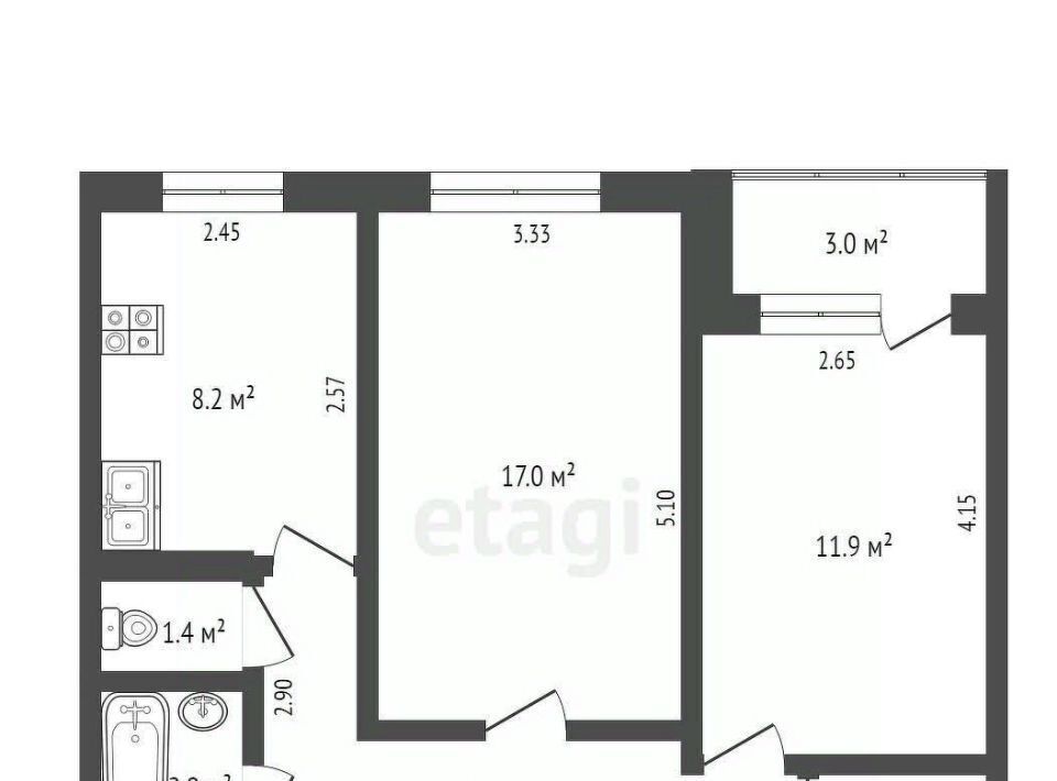 квартира г Ростов-на-Дону р-н Ворошиловский пр-кт Михаила Нагибина 37 фото 2