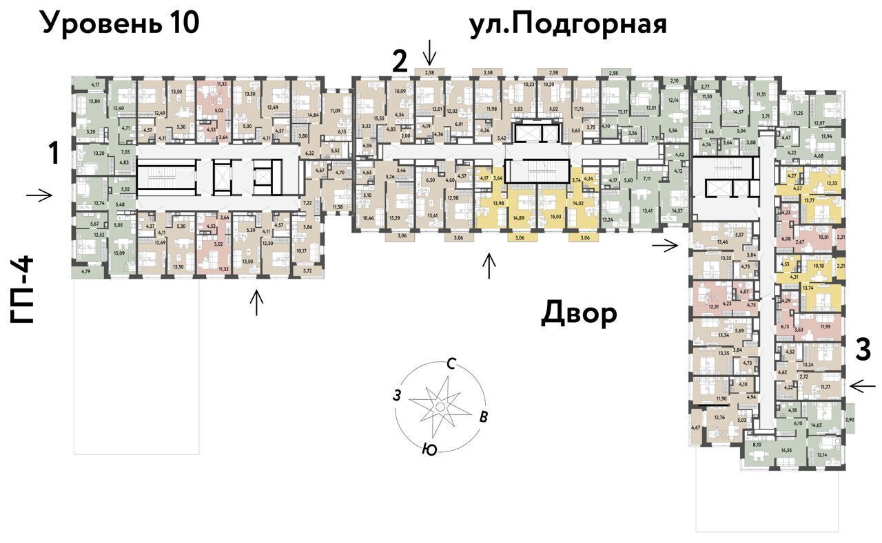 квартира г Тюмень р-н Калининский ул Подгорная 61 корп. 1 фото 10