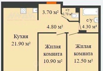 квартира г Нижний Новгород р-н Нижегородский ул Александра Хохлова 7 фото 7