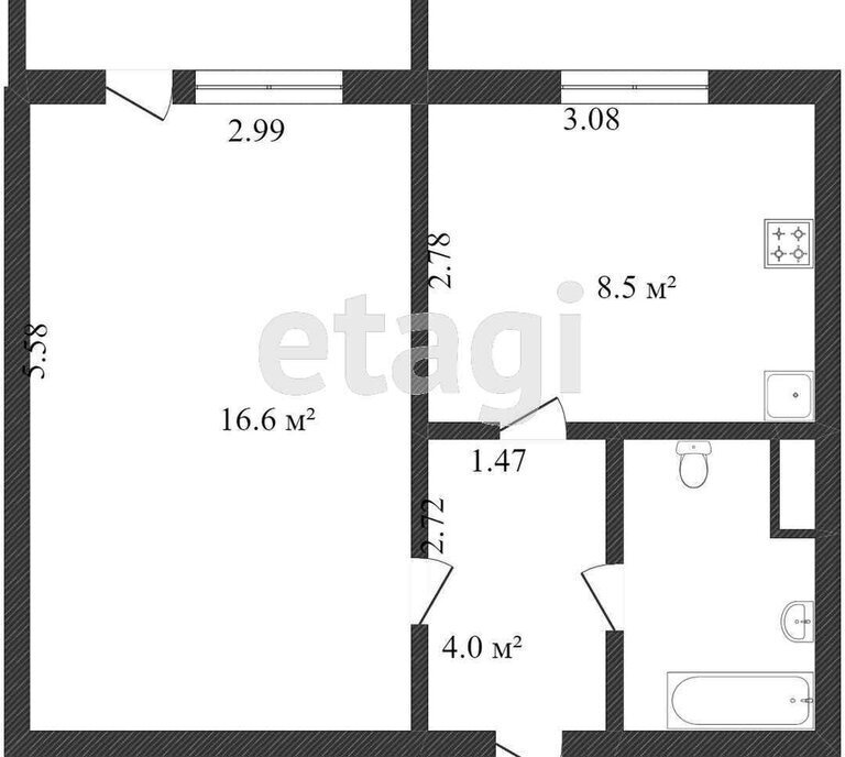 квартира г Хабаровск ул Аэродромная 94бк/3 фото 1