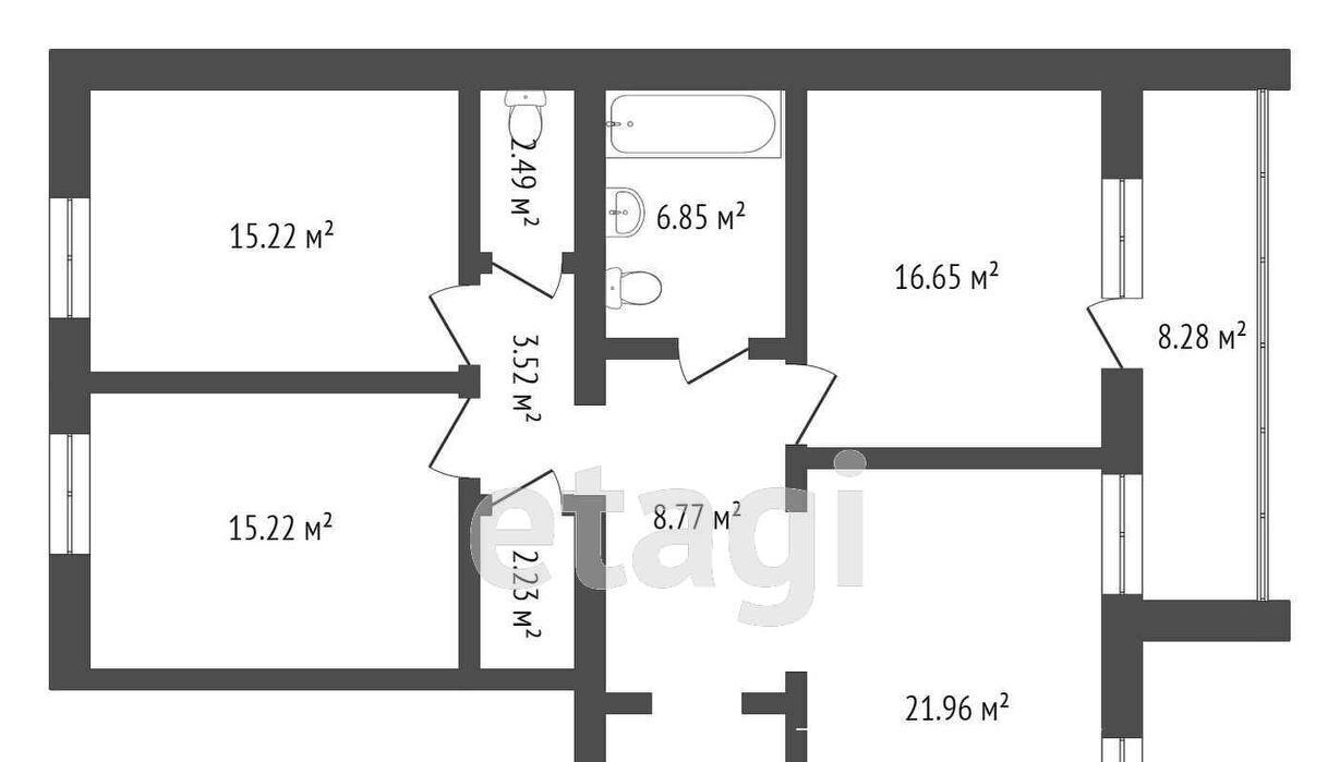 квартира г Тюмень р-н Центральный ул Тимофея Кармацкого 7к/2 фото 1