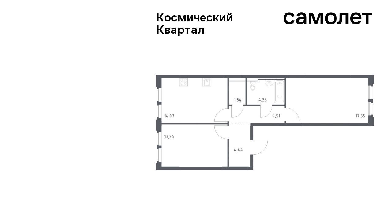 квартира г Королев мкр Юбилейный Щёлковская фото 1