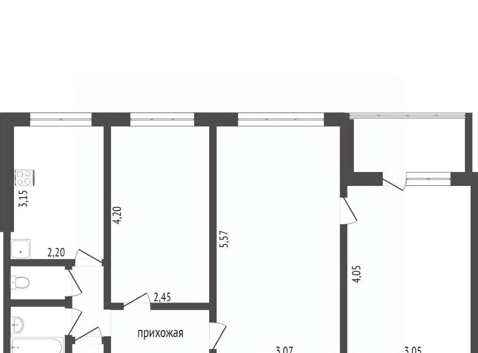 квартира г Омск р-н Центральный ул Чехова 3 фото 24