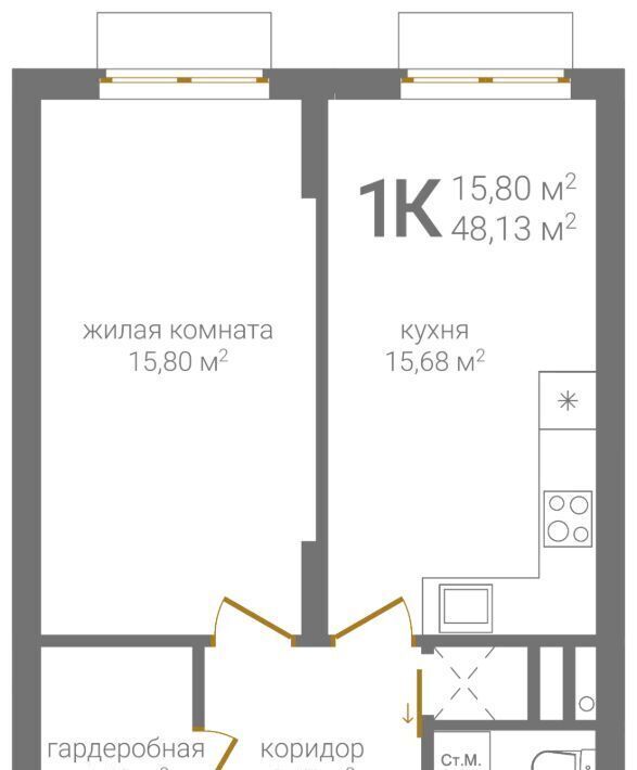 квартира г Нижний Новгород Горьковская ул 2-я Оранжерейная 4 фото 2