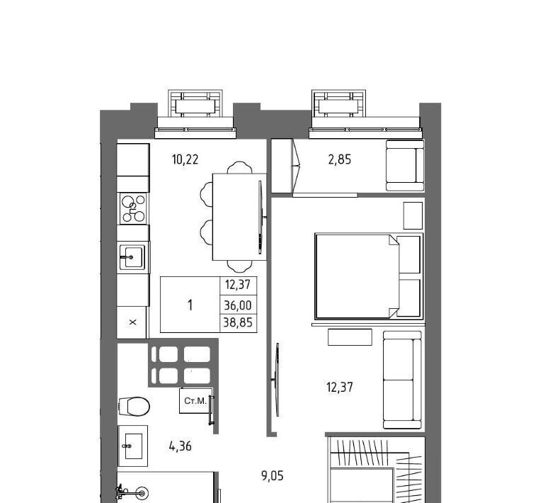 квартира г Волгоград р-н Дзержинский 127-й кв-л фото 1