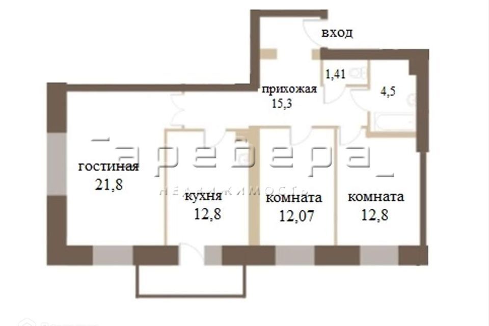 квартира г Красноярск р-н Свердловский наб Южная 10 Красноярск городской округ фото 1