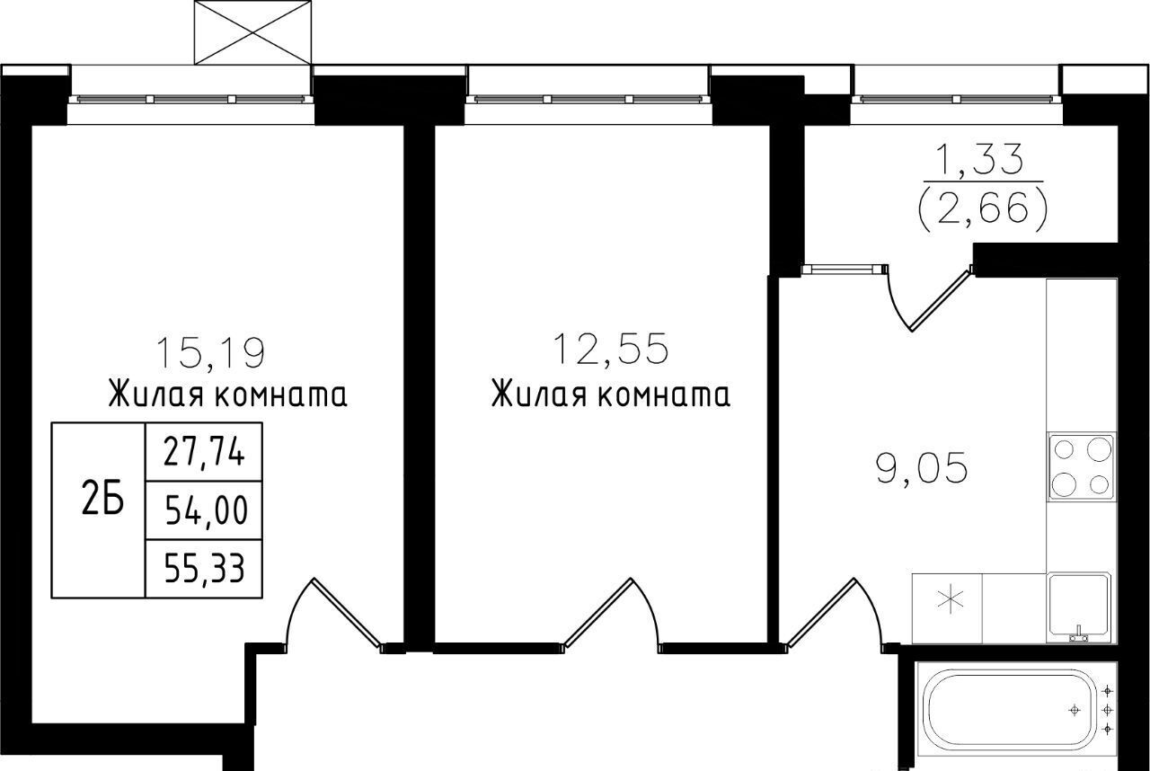 квартира г Казань ул Михаила Миля Северный Вокзал фото 1