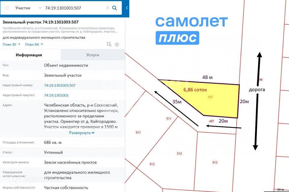 земля р-н Сосновский село Кайгородово фото 8