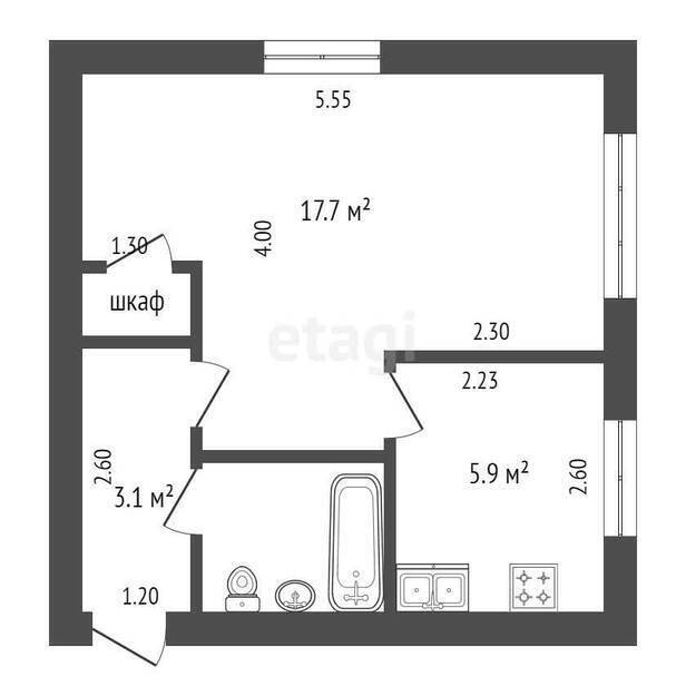 квартира г Орел р-н Железнодорожный ул Московская 21 фото 20