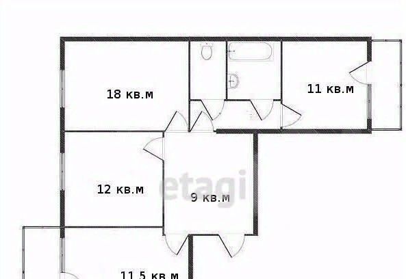 квартира г Кострома мкр Давыдовский-2 33 фото 2