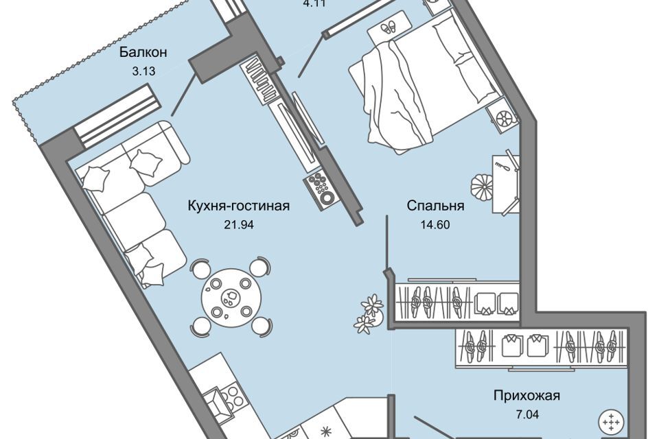 квартира г Екатеринбург Академический Екатеринбург городской округ, Лес, жилой комплекс фото 1