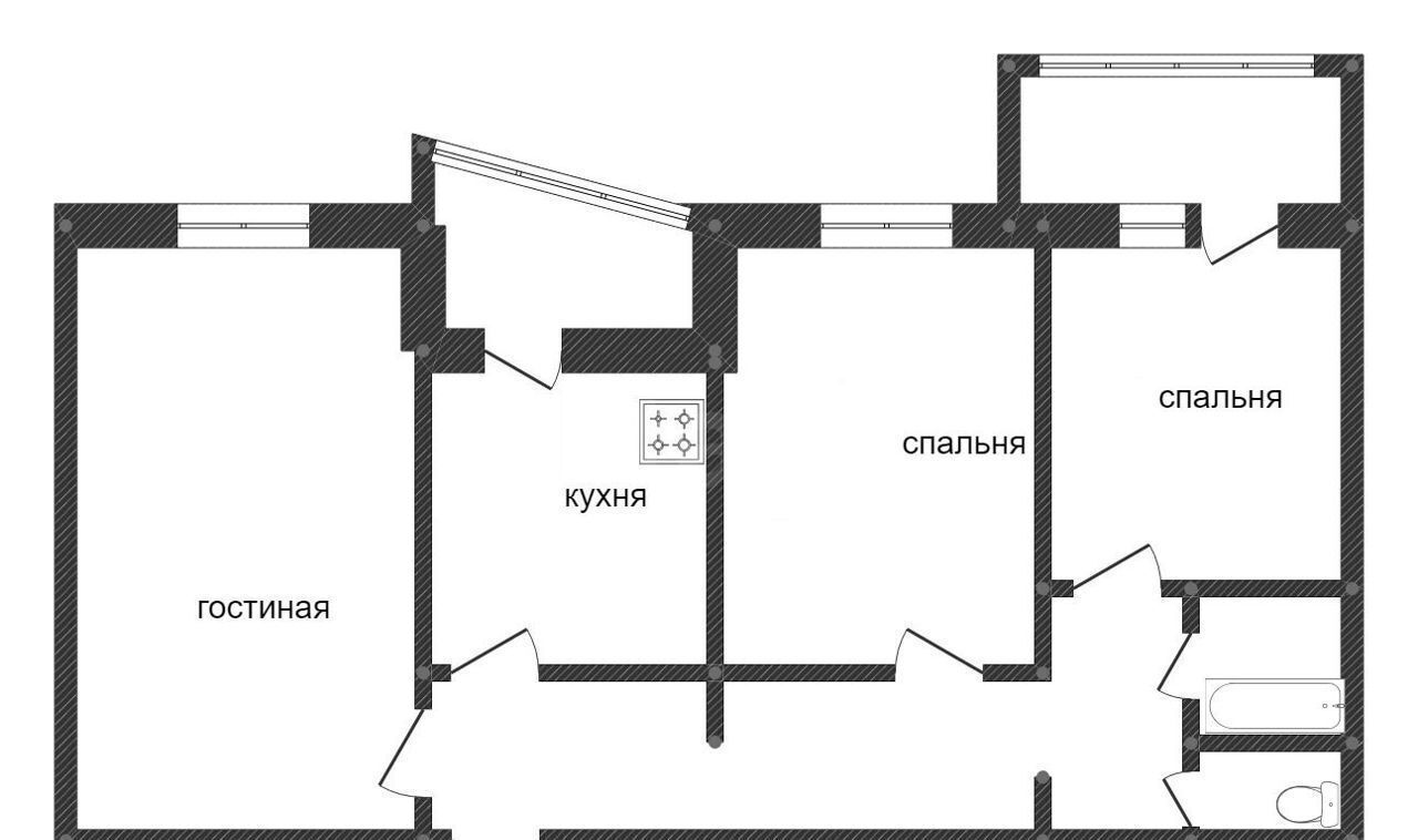 квартира г Уфа р-н Октябрьский ул Рудольфа Нуреева 14 фото 18