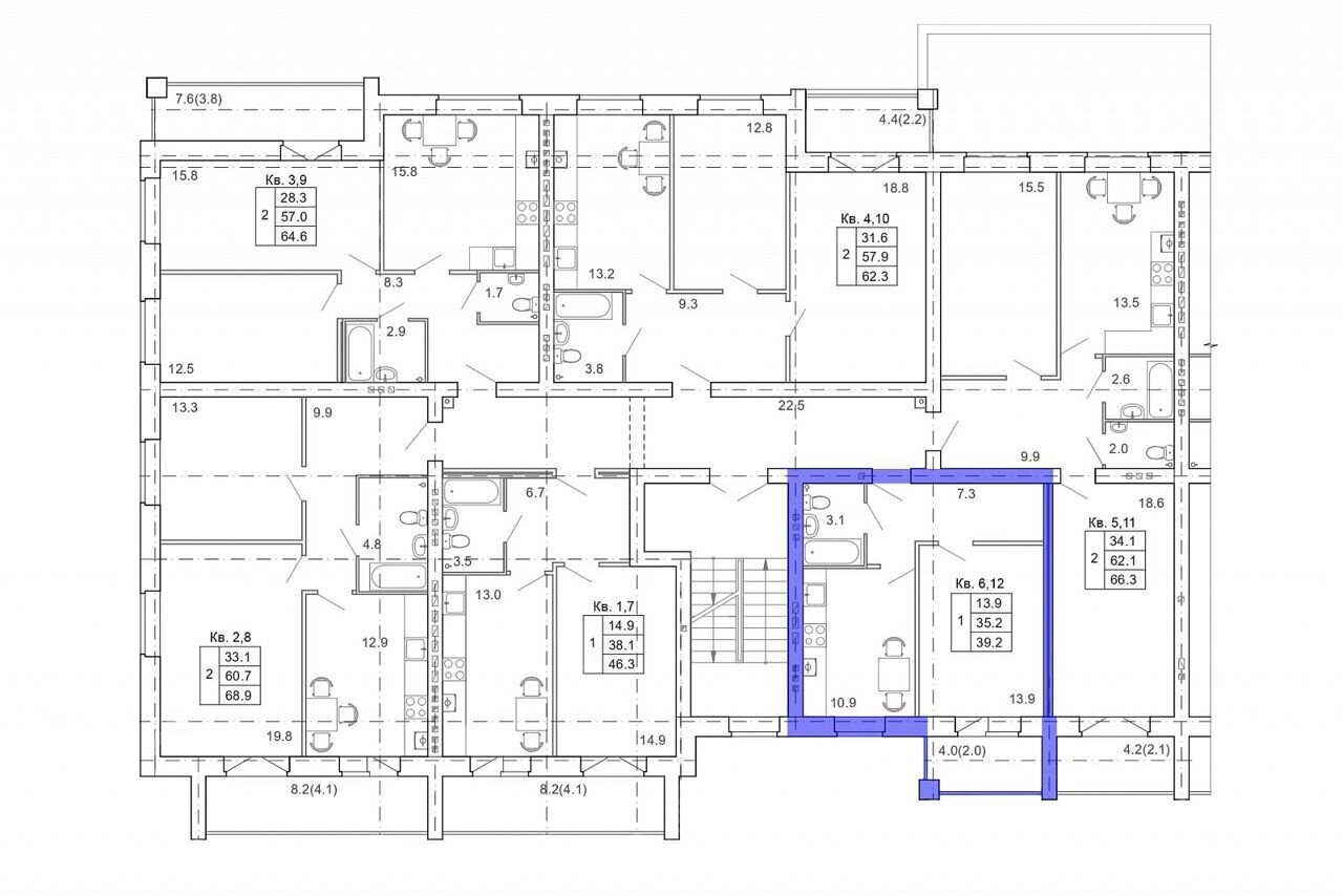 квартира г Кострома р-н Заволжский ул Московская 71д ЖК «Венеция-2» фото 2