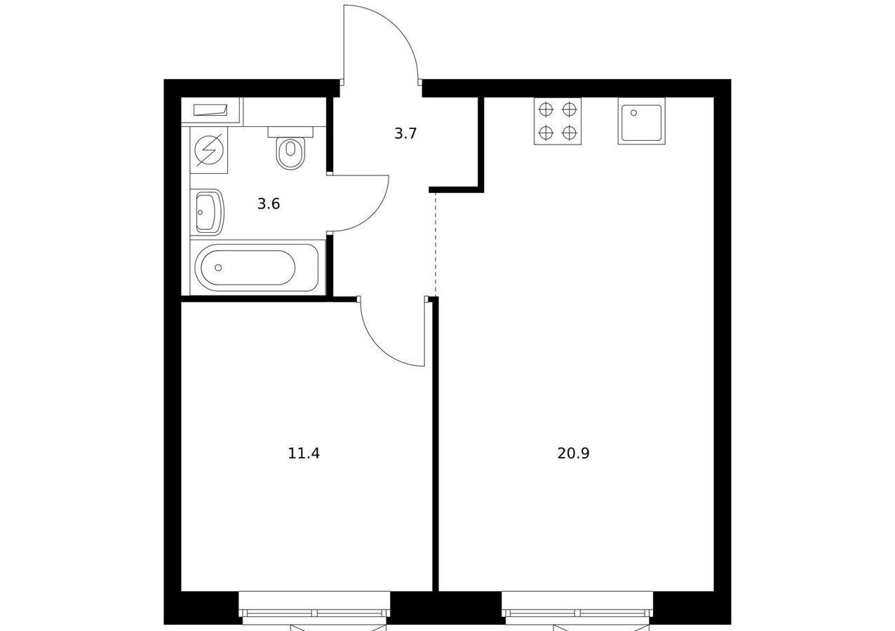 квартира г Москва метро Кантемировская б-р Кавказский 51 корп. 2 фото 1