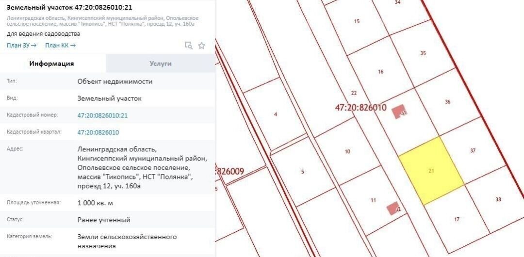 земля р-н Кингисеппский массив Тикопись снт Полянка ул Восточная Таллинское шоссе, 74 км, Опольевское сельское поселение, Кингисепп фото 2