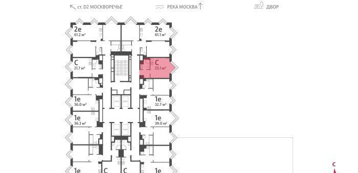 квартира г Москва метро Борисово ул Борисовские Пруды 1 ЖК «WAVE» муниципальный округ Москворечье-Сабурово фото 2