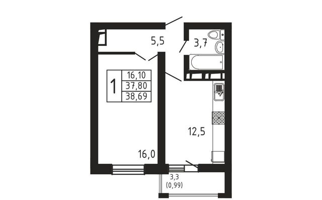 р-н Южный пр-кт Ленина 111 с. Алексино, корп. 3 фото