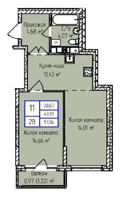 квартира г Ижевск р-н Первомайский Аэропорт Ижевск городской округ, А-10 фото 1