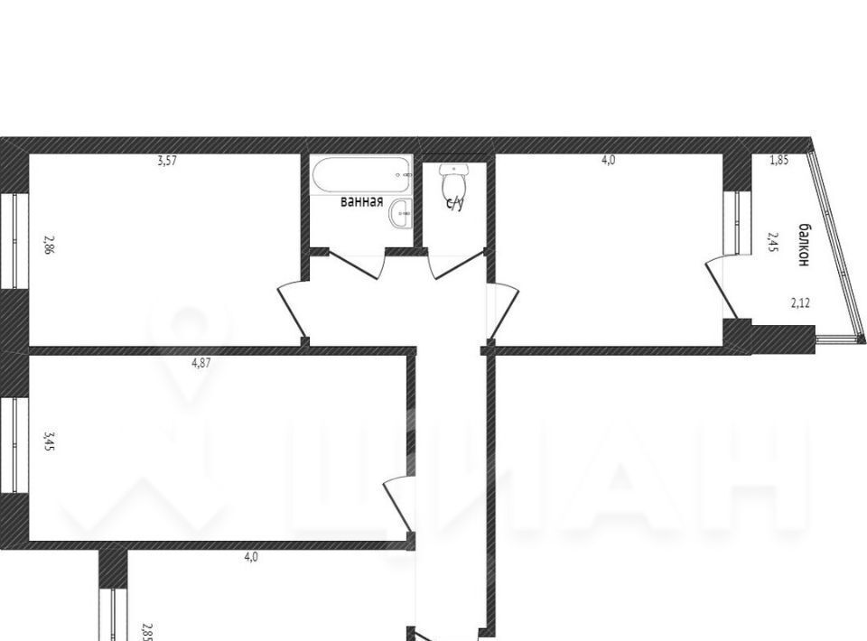 квартира г Озерск б-р Гайдара 22 фото 2