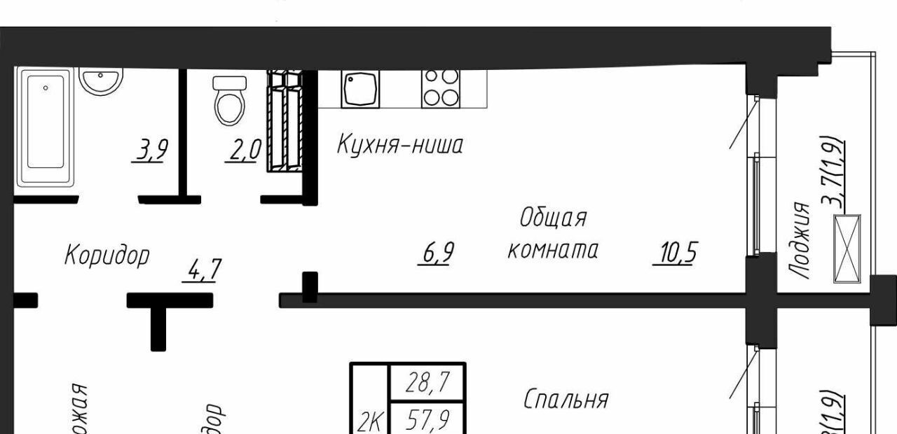 квартира р-н Тосненский п Тельмана ЖК «Сибирь» Рыбацкое фото 1