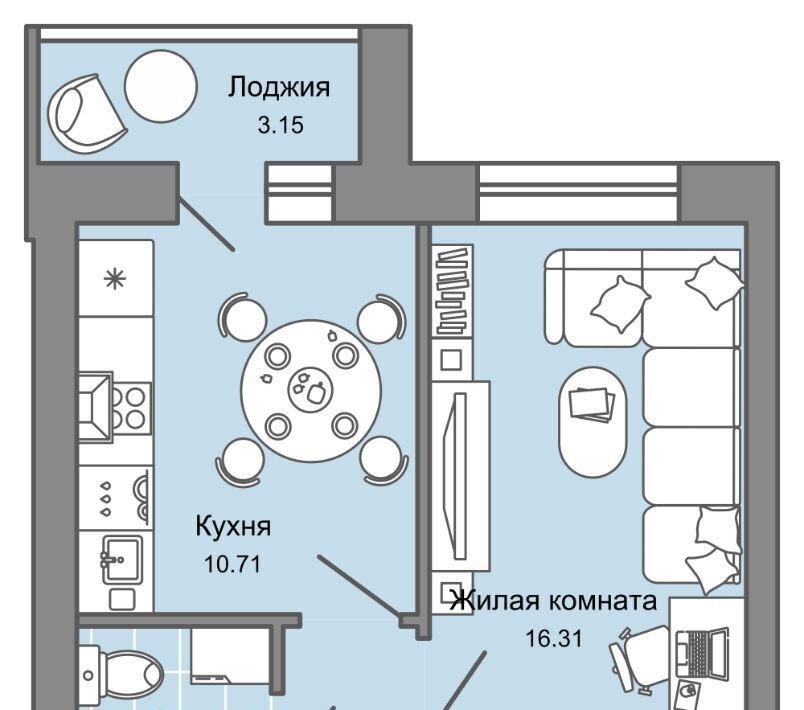 квартира г Ульяновск р-н Заволжский Новый Город ЖК Центрополис 4 Центральный кв-л фото 1