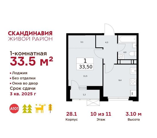 жилой район «Скандинавия» метро Коммунарка стр. 28. 1, Московская область фото