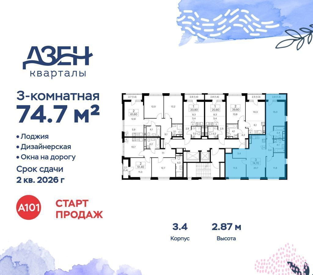 квартира г Москва метро Коммунарка Кв-л 160, д. 3, Московская область фото 2