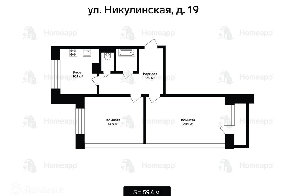 квартира г Москва ул Никулинская 19 Западный административный округ фото 2