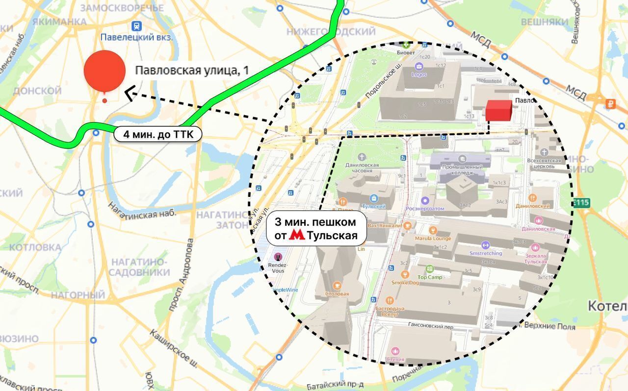 офис г Москва метро Тульская ул Павловская 18с/2 муниципальный округ Даниловский фото 6