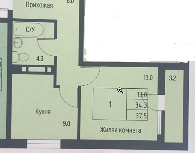 квартира г Ростов-на-Дону р-н Советский пр-кт Маршала Жукова 26/1 Левенцовский жилой район; Левенцовский жилой массив фото 3