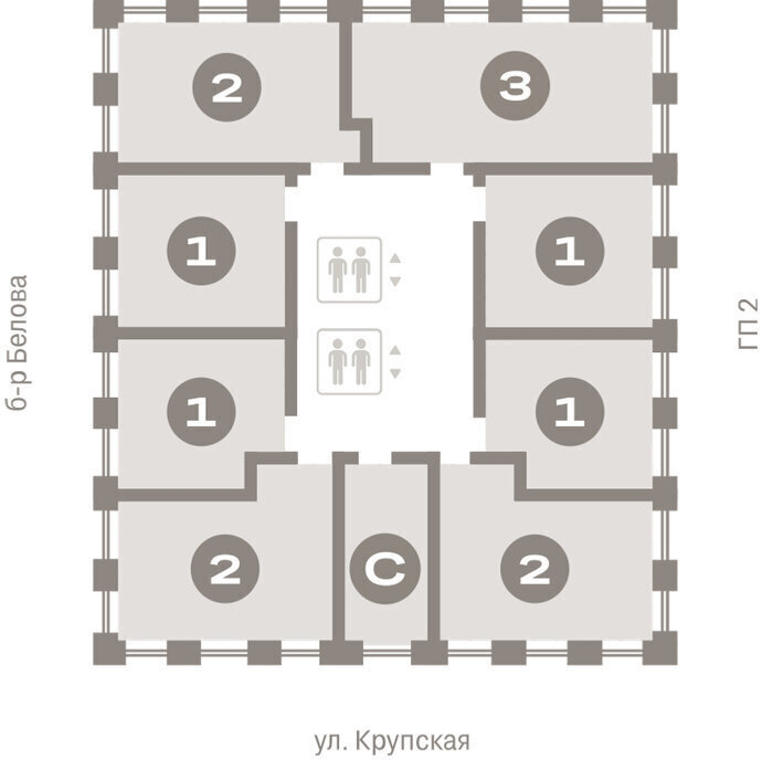 квартира г Омск Кварталы Драверта 1 Кировский АО фото 2