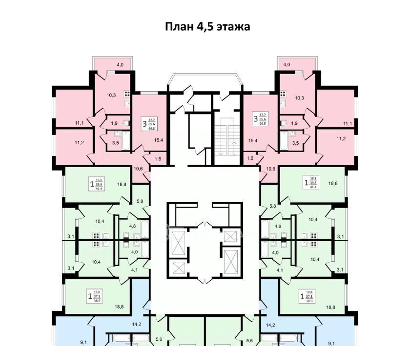 квартира г Воронеж р-н Коминтерновский пр-кт Московский 179/14 ЖК «Задонье» фото 14