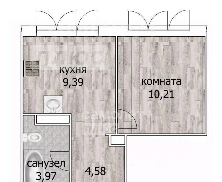 квартира г Тюмень р-н Калининский ул Первооткрывателей 2 Калининский административный округ фото 28