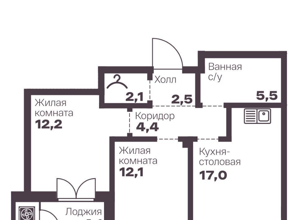 квартира г Челябинск р-н Тракторозаводский пр-кт Ленина 19в фото 1